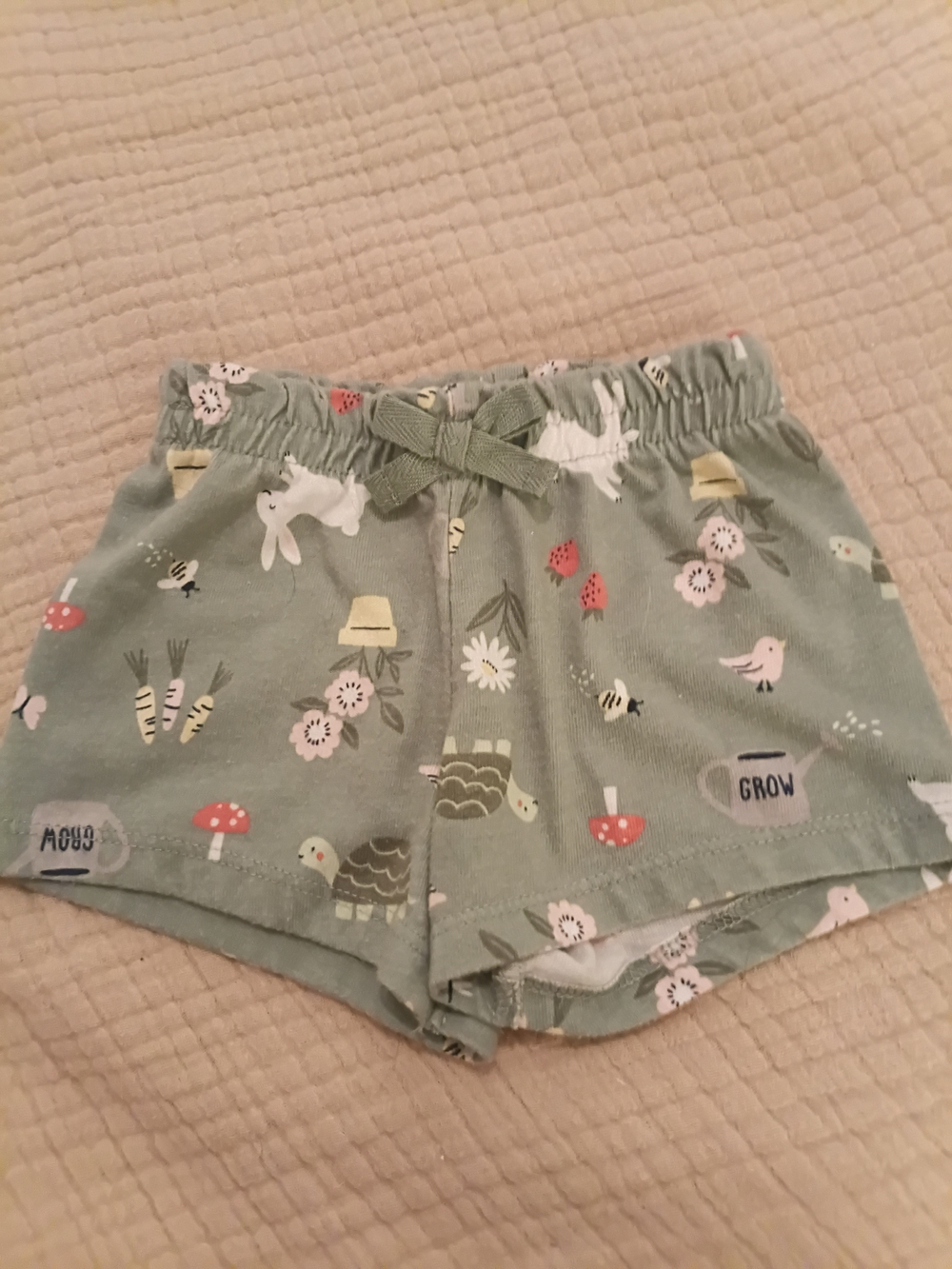 Garanimals Sage Green Garden Print Shorts